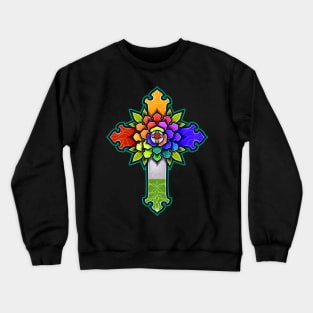 Rose And Cross Crewneck Sweatshirt